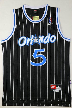 Maillot De Basket Orlando Magic Victor Oladipo 5 Engrener Stripe Noir
